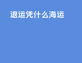 ems退运凭什么海运