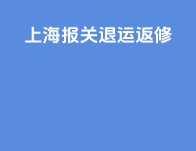 上海报关退运返修
