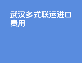 武汉多式联运进口费用