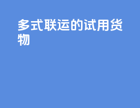 多式联运的试用货物