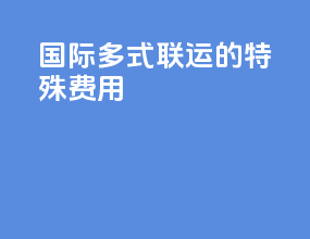 国际多式联运的特殊费用