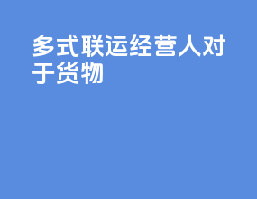 多式联运经营人对于货物