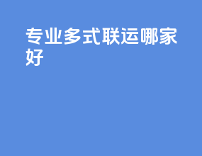 专业多式联运哪家好