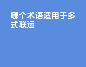 哪个术语适用于多式联运