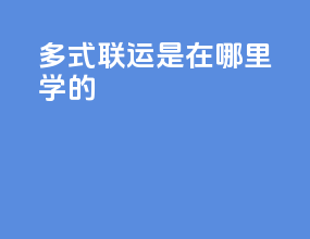 多式联运是在哪里学的