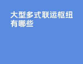 大型多式联运枢纽有哪些